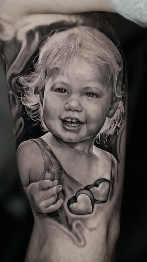 Family portrait tattoo