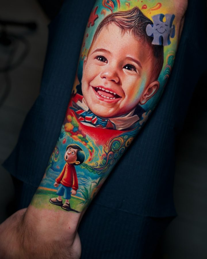 Family portrait tattoo