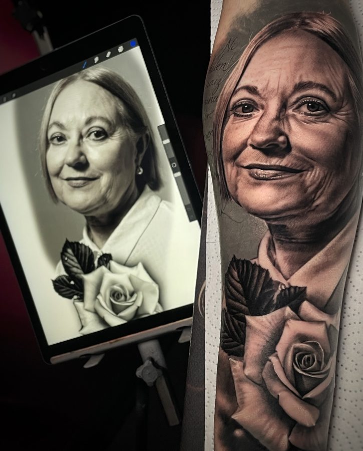 Family portrait tattoo