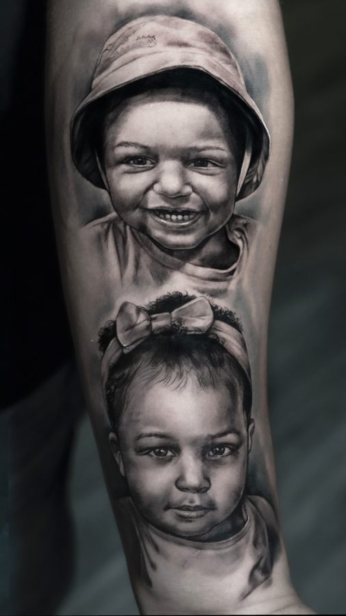 Family portrait tattoo