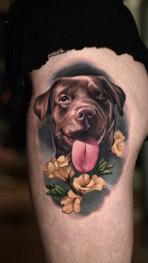 Pet portrait tattoo