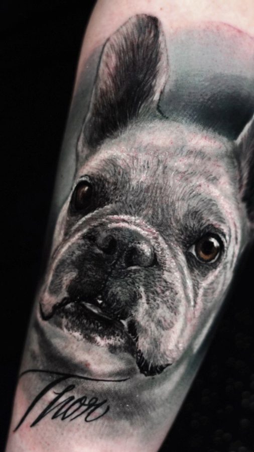 Pet portrait tattoo