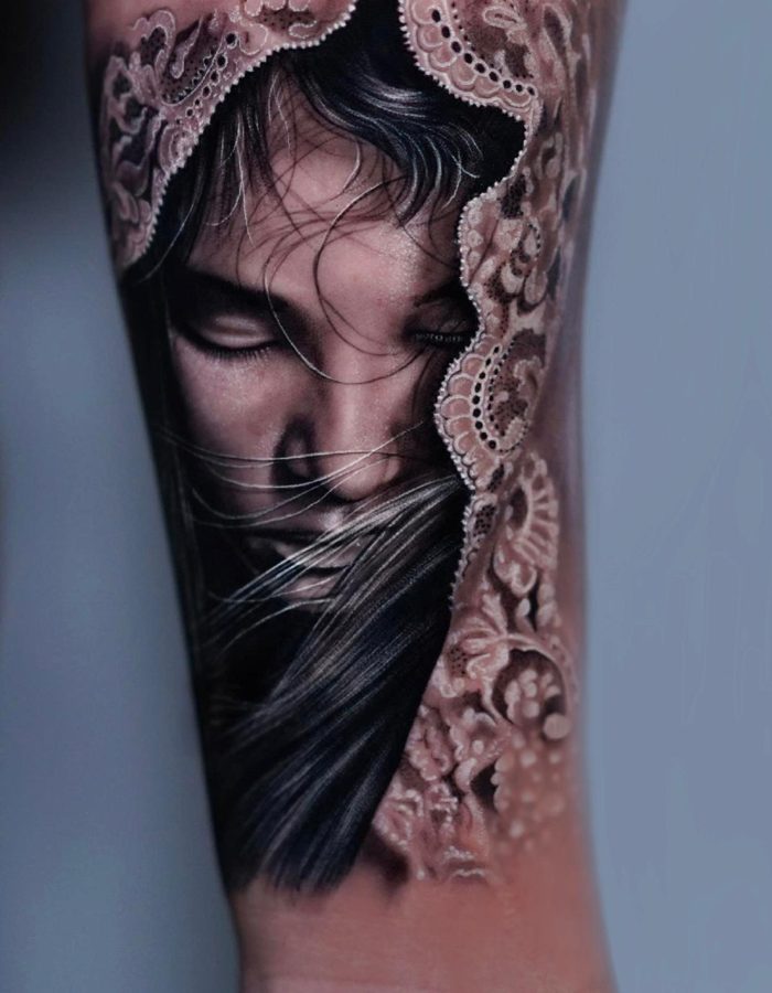 Realism tattoo — portrait sleeve