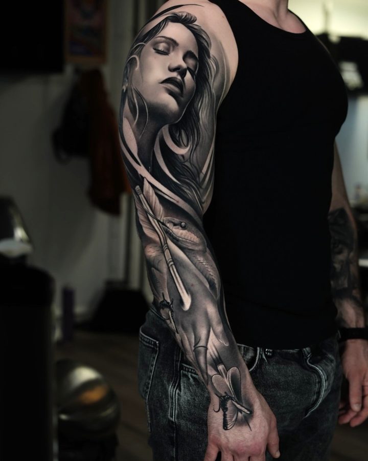 Full sleeve tattoo