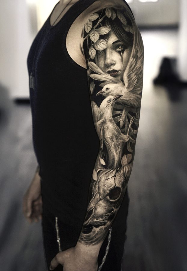 Full sleeve tattoo